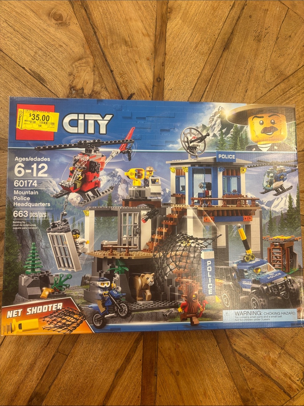 New NIB Lego City #60174 Mountain Police Headquarters Mountain Lion Helicopters